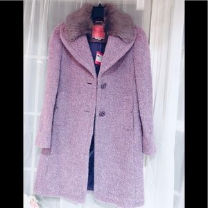 Kate Spade faux fur lapel coat